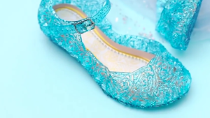 Kasut Frozen Kanak Perempuan Princess Shoes Frozen Sandals Crystal Shoes for Kids High Heel Princess Frozen Shoes Girl Kids