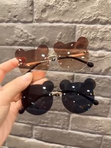 Kacamata Anak Motif Beruang Kacamata Anak Hitam Fashion Lensa Gradasi Kacamata Anak Lucu