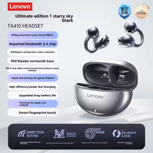 Lenovo | Original Lenovo TA410 Bone Conduction Wireless Earphones OWS 5.4 Bluetooth Headphones Stereo Music Call Noise Cancelling Earbuds