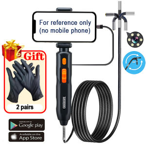2026 New 6.2mm with Light 4K UHD Endoscope 360° Articulating Borescope Endoscope Camera with Android/iOS Phone Home use
