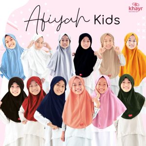 Khayr Moswear Hijab Afiyah Kids Bergo Instant Syari - Hemat Harga Grosir