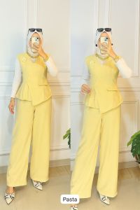 Setelan Oneset Wanita Bahan Malorca Premium Terbaru/Set Cel Wanita Kualitas Premium