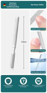 IMLUCKY | Stainless Steel Heavy Duty Double-Sided Nail File