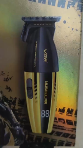 VGR V-285T Mens Hair Clipper 9000RPM LED Display DLC Blade Cordless Ceramic Blade Professional Hair Cutting Machine