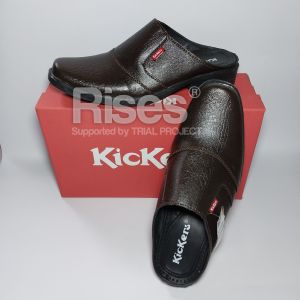 Sepatu Sandal Kulit Slop SlipOn Bustong Kickers Casual Pantofel Formal Kerja Murah Berkualitas