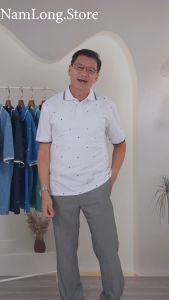 Áo Thun Có Cổ Kiểu Suông Thoải Mái Vải Cotton Mịn Mát Hoạ Tiết COMBO 2 ÁO