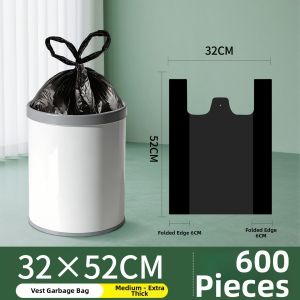 Yihong | Heavy Duty Kitchen Trash Bags Handheld Large Black Garbage Bag