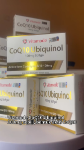Vitamode CoQ10 Ubiquinol 100mg 30 Softgels Coenzyme Q10 Supplement Malaysia Halal Antioxidant Energy Support Heart Health Daily Nutrition