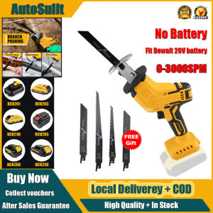 Cordless Reciprocating Saw For Dewalt 20V Battery | 3000 SPM High Speed Wood/Metal/PVC Cutter | Quick Blade Change & LED Light | Heavy Duty Portable Tool