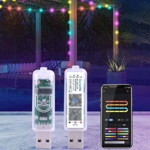 Mạch khiển đèn fairy light giọt lệ 16 trệu màu 10M Nháy theo nhạc chống nước IP67