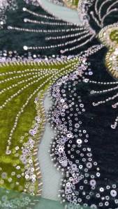 Elegant French Mesh Beads Embroidery Sequins Lace Fabric African Nigerian Beaded Tulle Lace Fabrics For Wedding AT2838