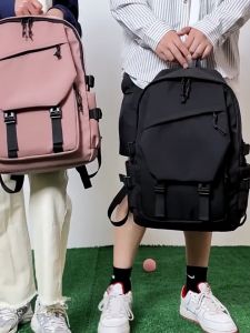 Simple Style Couple Backpack Shoulders Bag For School Student Large Capacity School Bag Traveling Bag