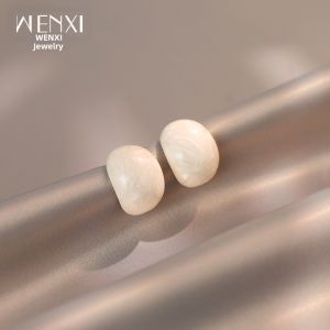WENXI | Green Oval All-Match Winter Suitable Unique Elegant Earrings