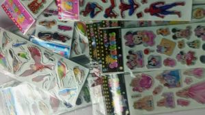 STIKER TIMBUL PENDEK 2PCS Mainan Sticker Tempelan Murah Karakter Gambar Tempel Anak TK PAUD