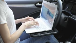 Car Steering Wheel Dining Tray Table Desk Laptop Tray Portable Car Mount Travel Multipurpose