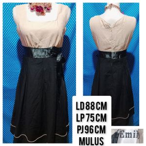 OL (OVERALL) MINI DRESS HITAM(EMILYAN) 359