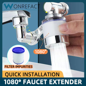 Kitchen Sink Faucet Extender Universal 1080 °Swivel Robotic Arm Swivel Extension Faucet Aerator