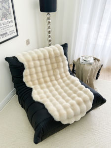 Thickened Rabbit Fur Lazy Sofa Cushion Autumn Winter Plush Backrest Integrated Anti-Slip Modern Luxury Style Machine Washable