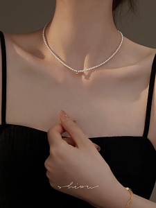 【COD/READY】Elegant Pearl Clavicle Chain Necklace Women Girls Beaded Necklace Fashion Jewelry Accessories