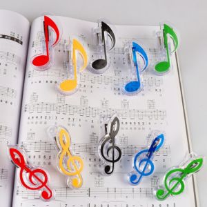 Cute Music Note Clip Bookmarks Lovely Song Sheet Clips Gift Music Books Clip on Snack Clips Adorable PP Small Clips Journaling