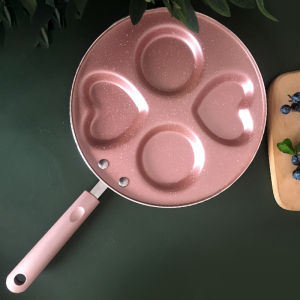 Four-Hole Fried Egg Pan Non-Stick Pan Frying Pan Pancake Small Fry Pan Mini Egg Dumpling Pan Mold Breakfast Convenient Omelet Tool