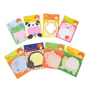 Cute Animal Sticky Notes Memo Notebook - Cartoon Design, 20 Sheets, 8x5.4cm, School & Office Supplies, Pack of 1 - Kertas Nota, 貼紙, 備忘貼紙