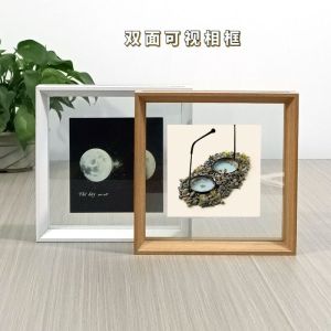 Khung Ảnh Acrylic Hai Mặt Trong Suốt Khung Ảnh Mẫu Hoa Ép Phẳng Khung Ảnh A4 A3 Khung Trang Trí Nhà Phong Cách Cổ Điển