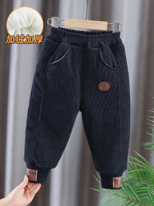 Thickened Warm Childrens Pants Baby Winter Fashion Fleece Lined Casual Trousers for Boys Cotton Pants All Seasons Wear