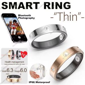 Diamond Smart Ring Women Men Heart Rate Blood Oxygen Health Stress Monitoring Smartring IP68 Waterproof Fashion Sports Rings New