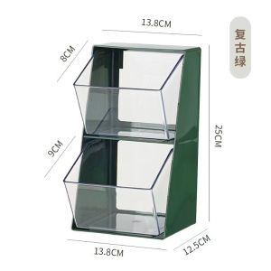 ชั้นวางของสำหรับโต๊ะทำงานแบบหลายชั้น ชั้นวางเครื่องสำอาง ชั้นวางของสำหรับห้องนอนของนักศึกษาวิทยาลัย กล่องจัดระเบียบของใช้สำหรับโต๊ะทำงาน