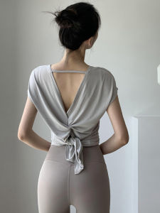 Womens Yoga Top Summer Thin Quick Dry Running Loose Outerwear T-Shirt Cover up Korean Style Casual round Neck Short Sleeve