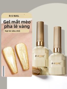 Sơn Móng Tay Gel Từ Tính Mắt Mèo Vàng RS NAIL 10g Nhũ Pha Lê Tẩy Được Dùng Đèn UV/LED Bán Vĩnh Cửu