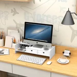 ชั้นวางจอคอมพิวเตอร์ ชั้นวางโน๊ตบุ๊ค กระเป๋าที่วางเครื่องเขียน งานประกอบเอง คุณภาพสมราคา คุณภาพจัดเก็บ ระเบียบ