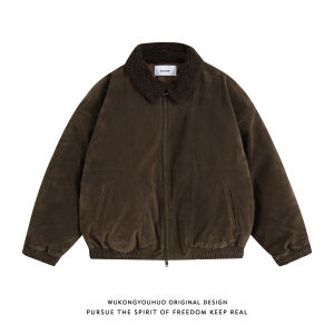 WUKONGYOUHUO | Áo Khoác Lót Sherpa Ấm Áp Phong Cách Mỹ Retro