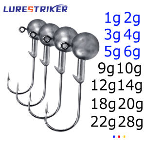 Lurestiker fishing jigging head hooks for soft worm baits crankbait fishing sharp hooks for Bass Pike Trout Accessories