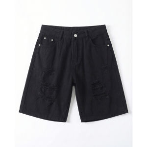 Quần Short Đenim Phong Cách Vintage Ripped Nam