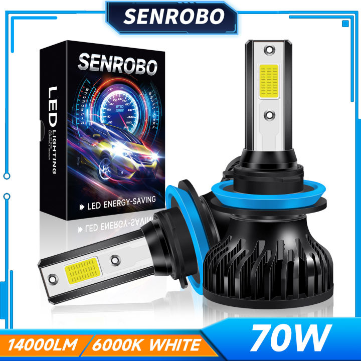 SENROBO h4 led headlight 2PCS 9003 HB2 H7 H1 H11 Car LED headlight 9005 ...