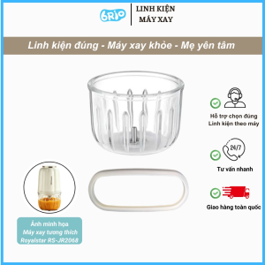 Cối thủy tinh thay thế tương thích với máy xay 0.3L Royalstar RS-JR2068