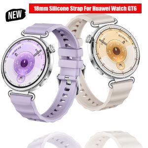 18mm Silicone Band for Huawei Watch GT6 Sport Strap Metal Buckle Correa for Huawei Band GT6 Smartwatch Replacement Bracelet