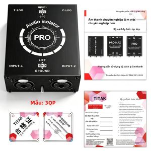 Bộ Cách Ly Âm Thanh Hai Kênh Bộ Khử Nhiễu Cho Thiết Bị Trộn Phát Sóng Trực Tiếp Giảm Nhiễu Tín Hiệu Bộ Cách Ly Âm Thanh Sân Khấu Bằng Kim Loại