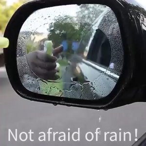 Anti-fog film Rearview mirror for car with water droplet protection and scratch resistance features.