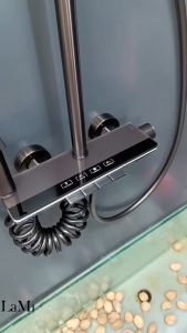 Vòi Sen Tắm Vòi Hoa Sen Tắm Đứng Nóng Lạnh LaMi Phím Đàn Hiển Thị Nhiệt Độ Led Viền Cao Cấp ( ST 104X )