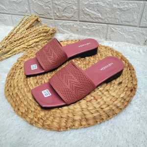Sandal Slop Rajut Import Wanita / Sandal Hak Terbaru 2023