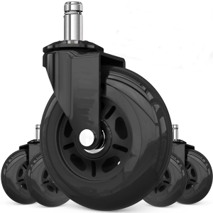 Office Chair Caster Wheels Set of 5 for Tile Hardwood Floors and Carpets Universal Fit for Most Chairs