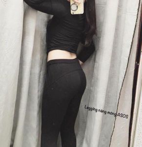 QUẦN LEGGING ASOS NÂNG MÔNG THẦN THÁNH + KÈM TÚI ZÍP HỒNG XỊN XÒ.