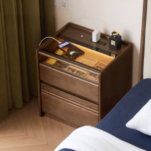 WEISHA | Solid Wood Bedside Cabinet