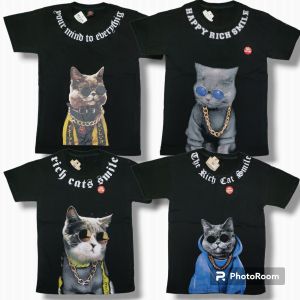 kaos anak motif kucing GAMBAR RANDOM kaos junior tanggung