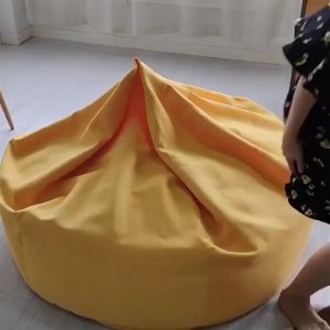 ghế lười hạt xốp Vỏ Ghế Lười Hình Hạt Đậu Thiết Kế Đơn Giản Phong Cách Cổ Điển Cho Người Lớn Và Trẻ Em(Không bao gồm nhồi)80x90cm