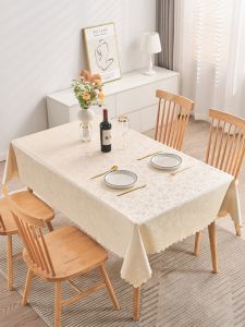 Waterproof Oil-resistant Wash-free High Temperature Resistant Tablecloth Anfeng Rectangular round Dining Table Cloth Luxury Home Decor