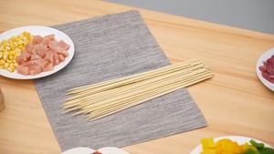 90pcs/Pack Bamboo Sticks Sturdy Disposable Barbecue Fruit Wood Sticks Barbecue Party Buffet Food